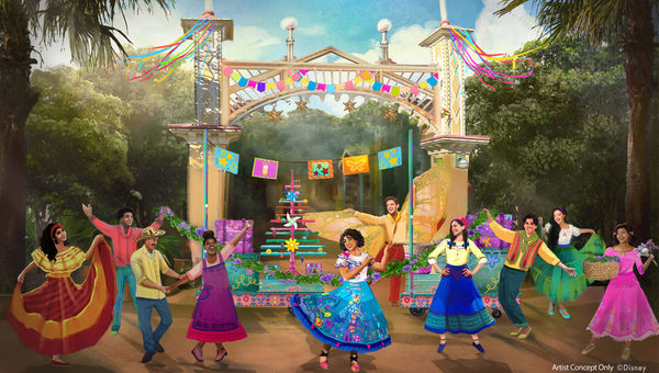 “Mirabel’s Gifts of the Season,” seen here in a rendering, is part of the holiday celebration planned at the Disney California Adventure Park.