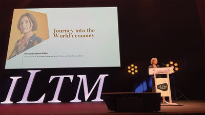 Bloomberg Wealth U.K. editor at large Merryn Somerset Webb addressed ILTM Cannes attendees.