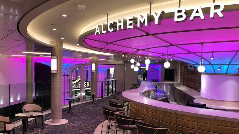 The Alchemy Bar on Carnival's Mardi Gras.