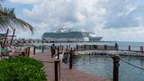 Cruise ships docked in Costa Maya, a Mexican Caribbean port.