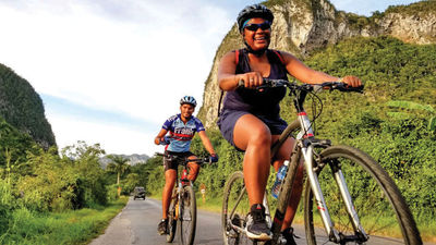 An Intrepid Travel cycling tour in Cuba.