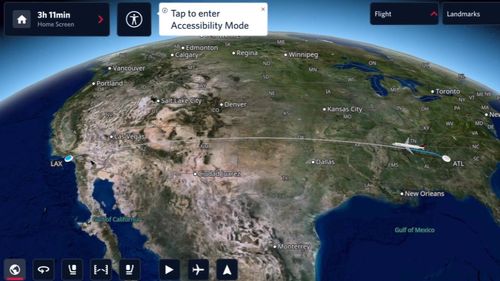 Delta flyers can access accessibility mode from the setback flight map.