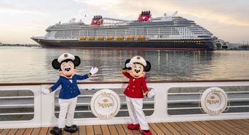 The Disney Treasure was welcomed at Florida's Port Canaveral on Nov. 12.