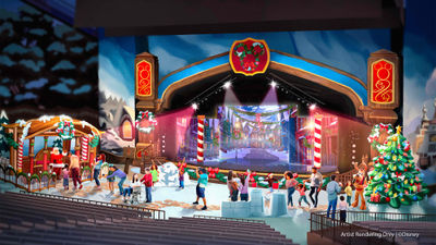 A rendering of “Holiday Fun with Santa and Friends!” a new experience planned for the Disneyland Resort that opens on Nov. 15.