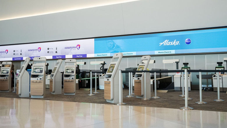 Hawaiian Airlines and Alaska Airlines now share a space at the San Francisco Airport.