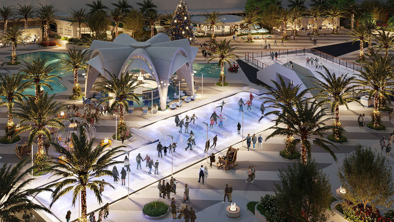 A rendering of the Oasis Ice Rink, which is set to openon Nov. 27 at Fontainebleau Las Vegas.