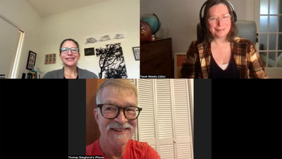 Travel Weekly editors discuss the state of tourism in the Middle East region. Clockwise from top left: News editor Johanna Jainchill, host Rebecca Tobin and acting tours editor Tom Stieghorst.