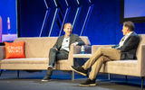 More than 1,400 advisors and suppliers met in Fort Lauderdale for the annual CruiseWorld event for three days of expert panels, education sessions and networking. Pictured, Norwegian Cruise Line Holdings CEO Harry Sommer, left, and Travel Weekly editor in chief Arnie Weissmann.