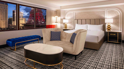 Paris Las Vegas is marking its 25th anniversary this year with redesigned guestrooms in the Versailles Tower and a variety of specials.