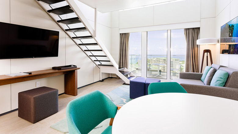 Ultimate Adults Only Club rooms all feature bay or ocean views from the Sonesta Maho Beach Resort's ninth and 10th floors.