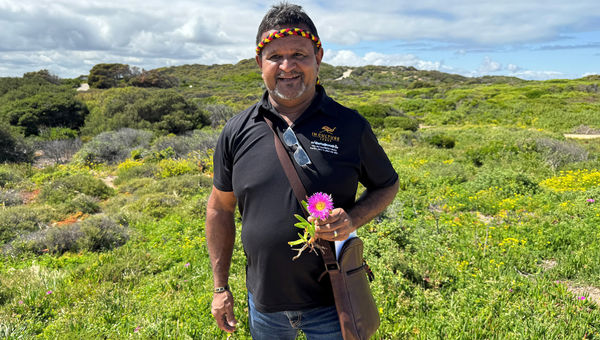 Steve Jacobs during a walk through the Cape Peron peninsula.