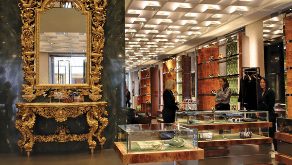 The Dolce & Gabbana store, which combines elements of the baroque and modern, on Montenapoleone.