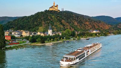 A Viking Longship on the Rhine River.